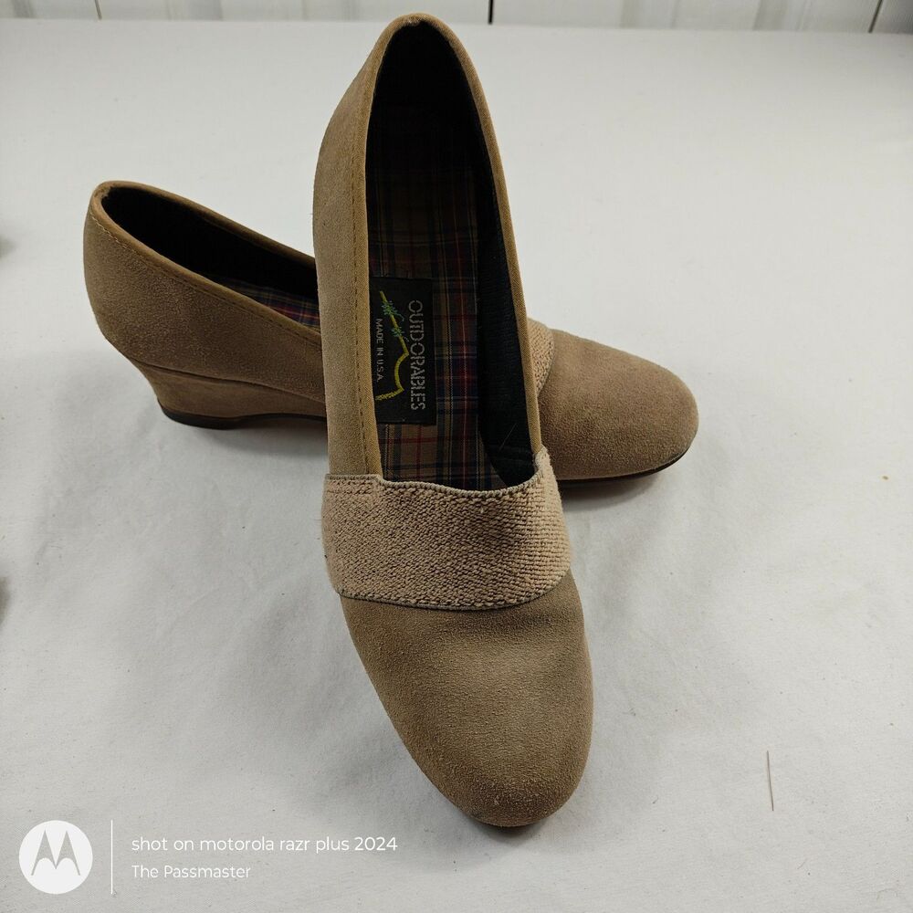 VTG Women's Daniel Green OUTDORABLES Wedge Slip-on Shoes US Size 7 Narrow - Picture 5 of 9